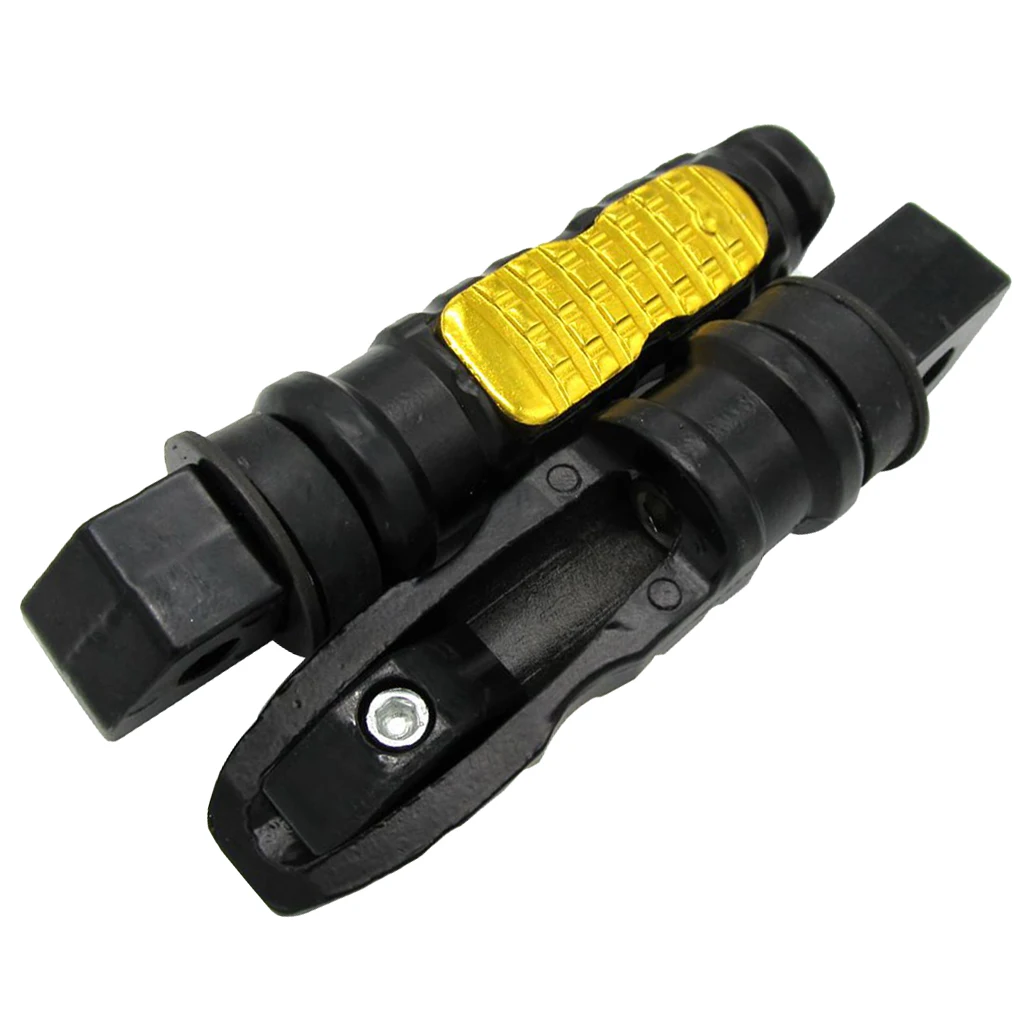 

Golden Aluminum Passenger Rear Foot Pegs FootPegs Mount Bracket Replacement for Motorcycle Dirt Bike