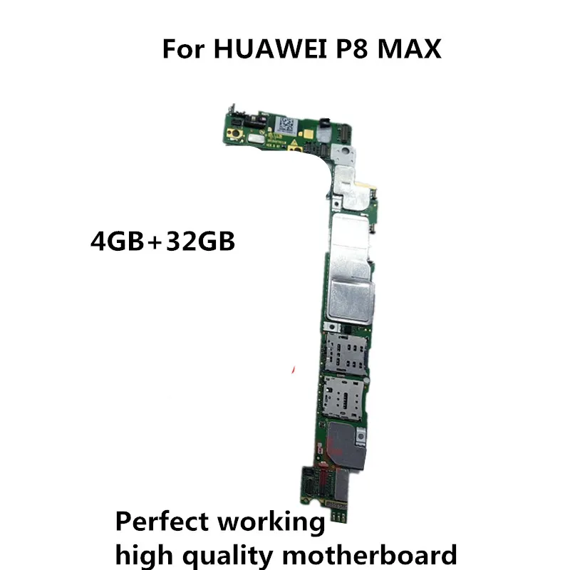 4 Гб+ 32 ГБ используется для HUAWEI P8 MAX разблокированная оригинальная материнская плата Android OS логическая плата с полными чипами