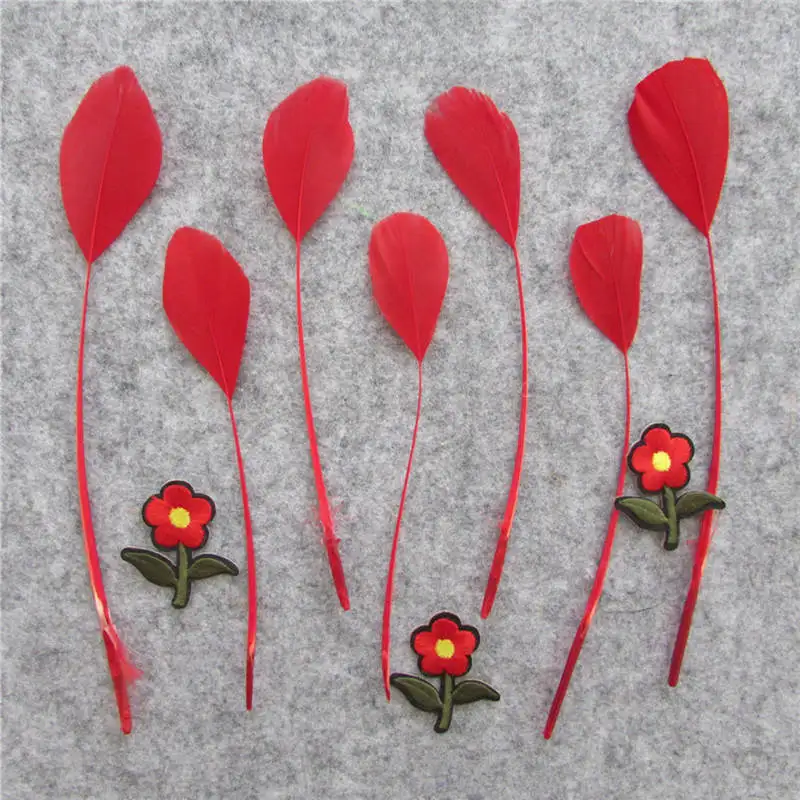 red Разноцветные гусиные перья DIY окрашенное гусиное перо великолепные украшения для свадебного платья ремесло 100 корень 15-20 см 6-8 дюймов - Цвет: red