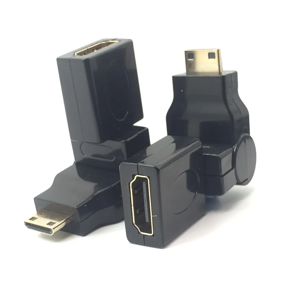 Мини HDMI совместимый адаптер конвертер 180 градусов угол Ethernet 1 4 в для HDTV планшета
