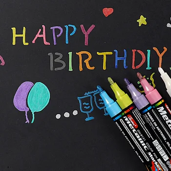 

18Colors 3MM Metallic Marker Birthday Gift Card Making Metallic Color Pen for DIY Photo Album Adult Kid School Supplies