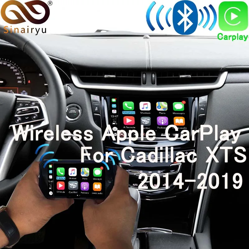 

Sinairyu Wireless Apple Carplay For Cadillac XTS 2014-2019 Android Auto Apple Mirror iOS Wifi Car Play Airplay Music Navigation