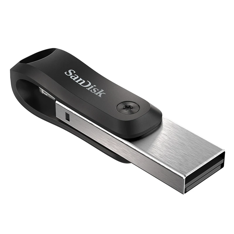 SanDisk SDIX60N двухцелевой поворотный USB3.0 флэш-накопитель 128GB 256GB металлический U накопитель OTG разъем Lightning для iPhone/iPad/PC