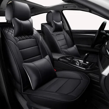 

(Front + Rear) Universal Leather Car Seat Covers Fit Chevrolet Aveo Cruze Lacetti Captiva Trax Lova Sail Car Accessories Cushion