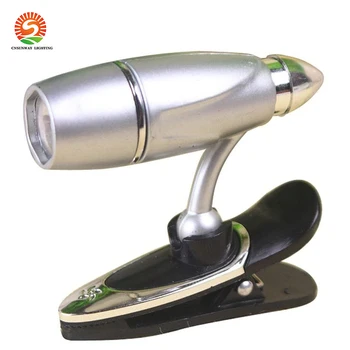 

LED Bullet Book Light Clip On Book Reading LED Light Night Light Portable Flashlight Table Lamp Adjustable Reading in Bed