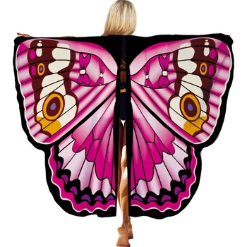 

Halloween children rainbow butterfly wings shawl female fairy dance costume adult accessories monarch butterfly cloak fancy dres