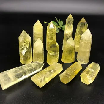 

Natural natural citrine crystal quartz obelisk wand point healing 60-80mm 1kg