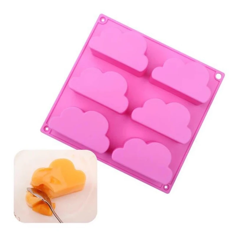 3D Cloud Cake Jelly Mousse Mold Chocolate Baking Soap Wax Mould Tray Ice Cube 