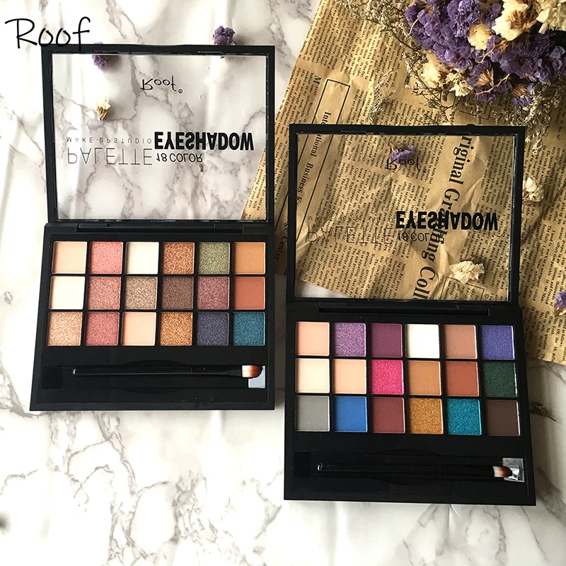 

Makeup Palletes 18 color Shadow Matte Eye Shadow Shimmer Long Lasting Brighten Palette Makeup Pressed Powder Professional Shadow
