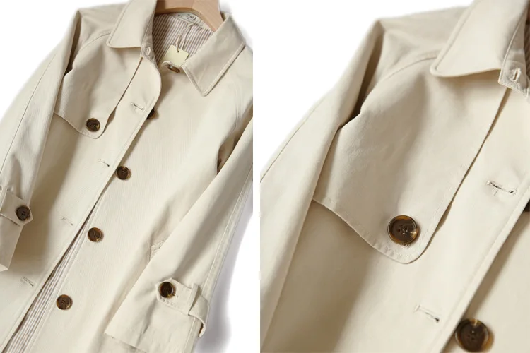 Женское платье, осень и зима, стиль, для поездок на работу, для девушек, стиль средней длины, Тренч, женское приталенное пальто