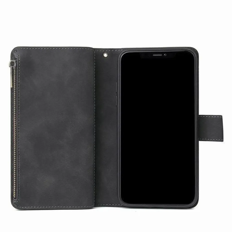 Bolsa com Zíper Case de Couro do Telefone Móvel para o Iphone Suporte do Telefone Pinzheng Multi-função Case Protetor Carteira Flip x 11 12 20 Pinzheng saco com zíper multi-função caso de