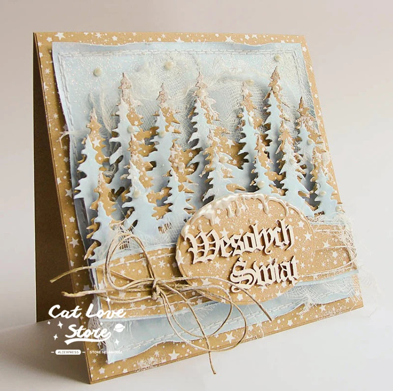 Description Picture 3 of itemChristmas Tree Metal Cutting Dies Scrapbooking Stencil Die Cuts Card Making DIY Decorative Craft Embossing New Dies For 2019