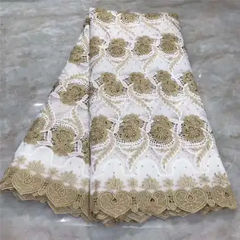 

African Lace Fabric 2019 Best Selling African Cord Lace Fabric With Plenty Stone High Quality Guipure Lace Fabrics GRD001