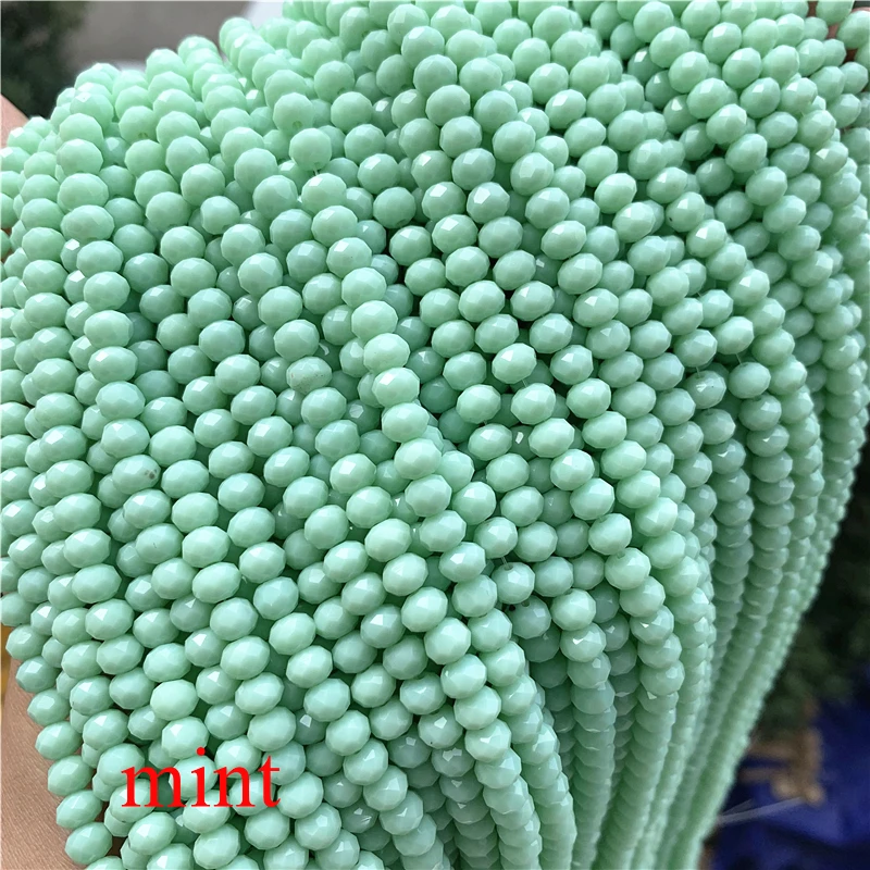 

2mm/4mm/6mm Roundell Crystal Glass Beads Faceted Crystal Spacer Loose Beads for Jewelry Making Necklace and Bracelet Making