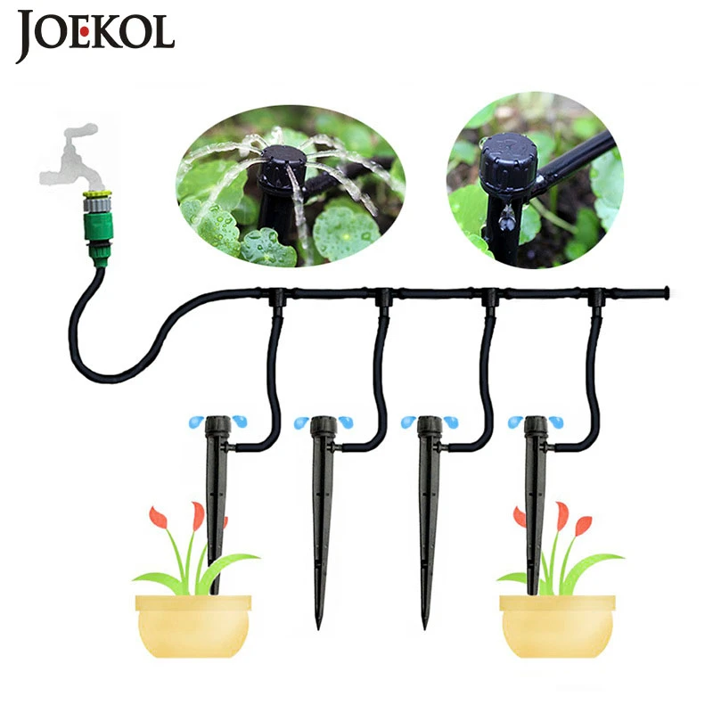 36 Irrigatori A Goccia Regolabili 360° Con Picchetto - Per Tubo 1/4, Sistema Di Irrigazione Giardino, Vasi E Aiuole