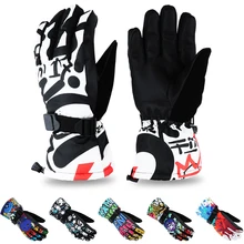 Профессиональные взрослые подростковые лыжные перчатки снежные перчатки зимние Утепленные теплые мотоциклетные водонепроницаемые лыжные перчатки