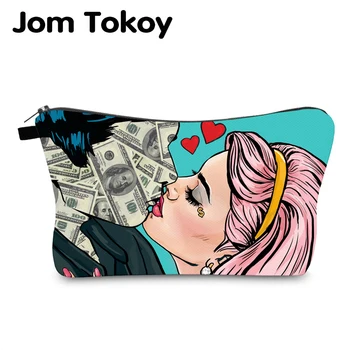 

Jom Tokoy Cosmetic Bag Printing Lovers Personalised Makeup Bags Organizer Bag Women Beauty Bag HZB999