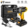 DEKO-taladro destornillador eléctrico inalámbrico 20V MAX, 18 + 1 ajustes de torsión y mandril de 3/8 