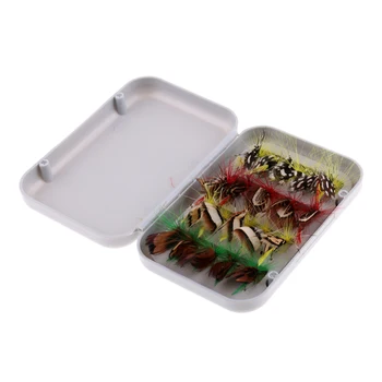 

Assorted Trout Fishing Lure 20pcs Wet Dry Flies With Waterproof Box