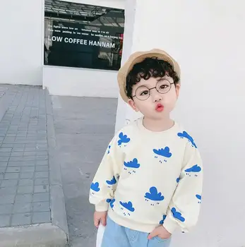 

2020 new girls boys t-shirt spring cotton fashion kids sweatshirt 2-7t HM5596