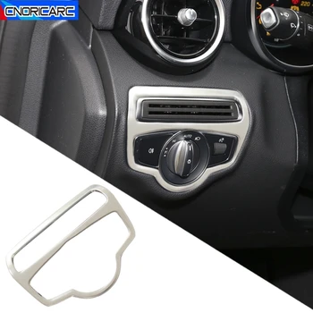 

Car Styling Front Headlight Switch Adjustment Frame Decoration Sticker Trim For Mercedes Benz C Class W205 GLC X253 2015-2020