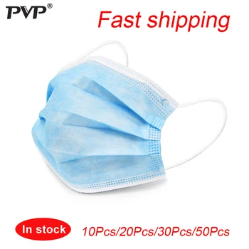 

10/20/30/50pcs Non Woven Disposable Face Mask 3 Layer Material Earloop Activated Carbon Anti-Dust Face Masks dust mask