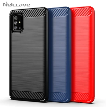 

500Pcs Carbon Fiber Silicone Case For Samsung A01 A11 A21 A31 A41 A51 A71 A81 A91 A10 A20 A30 A40 A50 A60 Anti-Fingerprint Cover