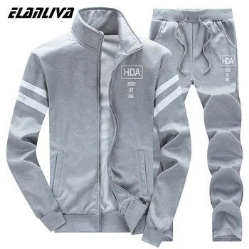 

Tracksuit Men Sets Fashion Spring Winter Sporting Suit Sweatshirt +Sweatpants Mens Clothing 2 Pieces Sets Slim Track Suit 2020