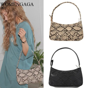 

Women's Single Shoulder Bag All-match Flap Brand Designer Package 2020 Vintage Snake Pattern Handbag Bag W015