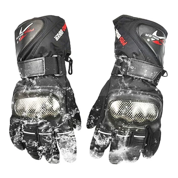 

Pro-biker motorcycle winter gloves carbon fiber warm glove motorcycle drop racing racing waterproof gant de moto gloves