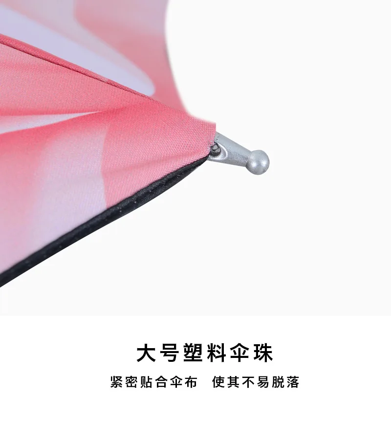 Yu bao New Style Fresh Digital Vinyl Umbrella UV-Protection Parasol Women's Sun-resistant Three-fold Umbrella Customizable Umbre