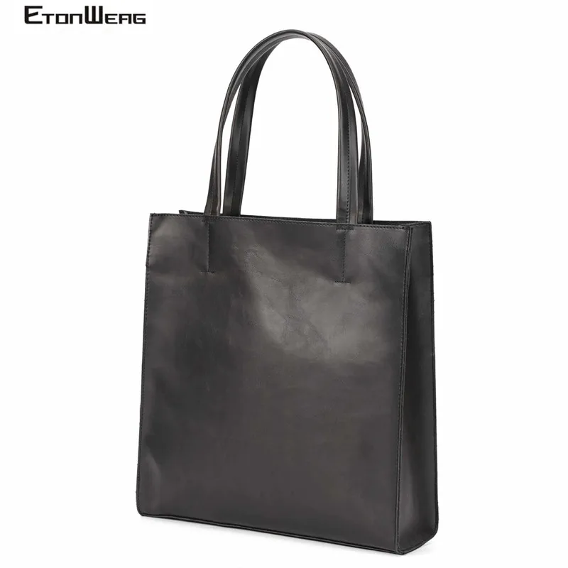 

Men's luxury designer Handbag crazy horse leather tote bag male Computer Laptop bag husband Business Handbags Large capacity men