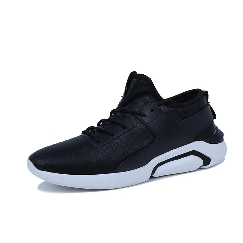 

Spring/Autumn Brand New Men Shoes Casual PU Leather Fashion Lace Up Comfortable Stylish Black White Male Footwear