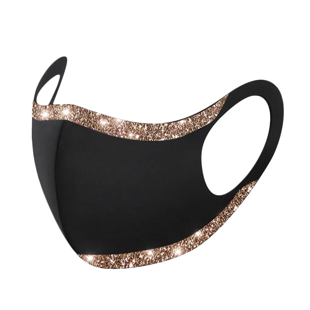 Sequined Masks Dust-proof Smog-washable Mask Protective Reusable Face Nose Mouth Cover Women Mascarilla Halloween | Тематическая