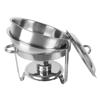 

ZOKOP 5L 4 Pack Stainless Steel Round Buffet Grill