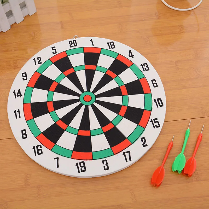 1 Set Double Sided Dart Board Game Hanging Target Safety Kids Adults Toy |