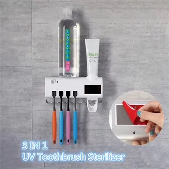 

Multifunctional 3 In 1 Smart Ultraviolet Sterilization Toothbrush Sterilizer Rack Smart Home Automatic Toothpaste Squeezer