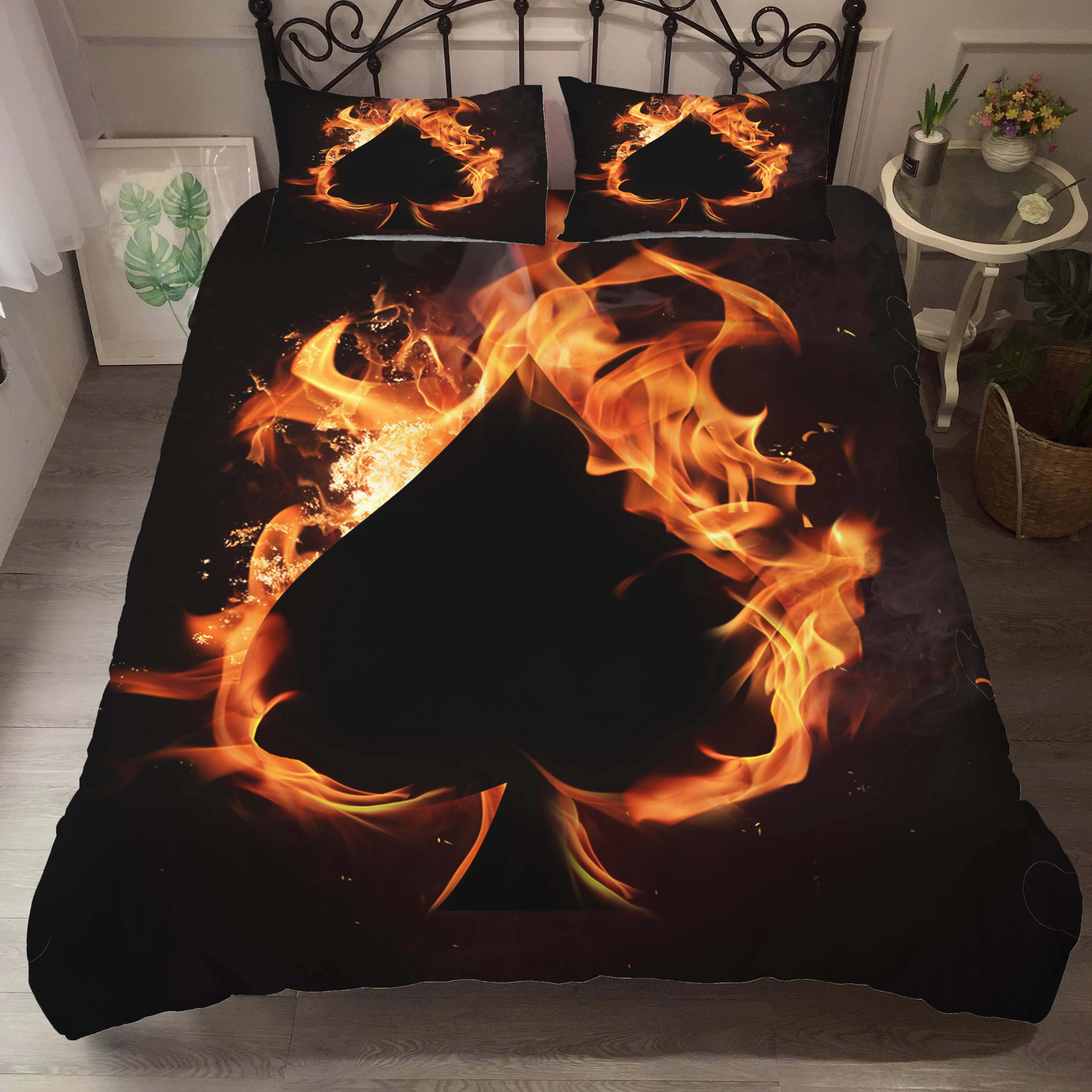 

Bed Coverlet 3D Black Tarot Printed Duvet Cover Set Home Textiles with Pillowcase for Adult King Queen Singe Size