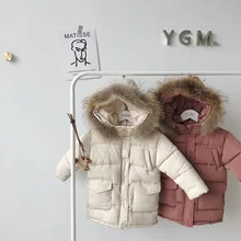Пальто для мальчиков и девочек модные детские пальто с длинными рукавами и капюшоном детская одежда