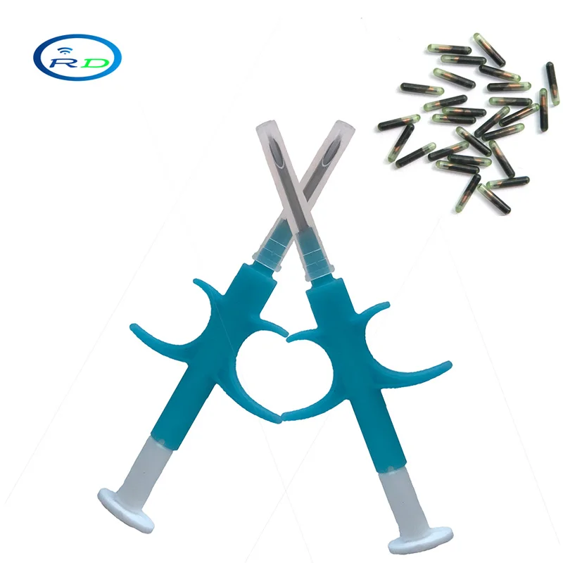 

Free shipping 100pcs FDX-B 2x12mm Rfid Transponder Syringe for animals/pet microchips EM4305
