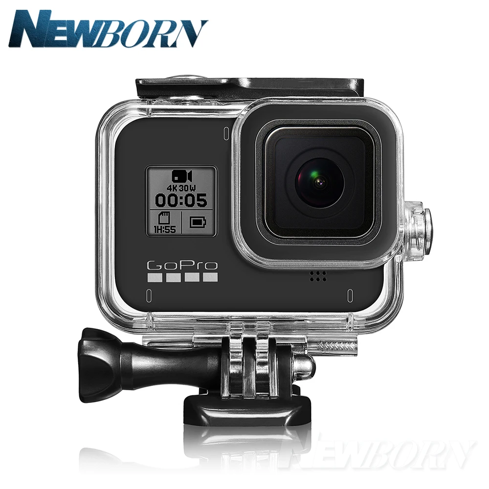 60 м подводный водонепроницаемый чехол для GoPro Hero 8 Защитный чехол Корпус черный объектив камеры 60 м Дайвинг аксессуары для плавания