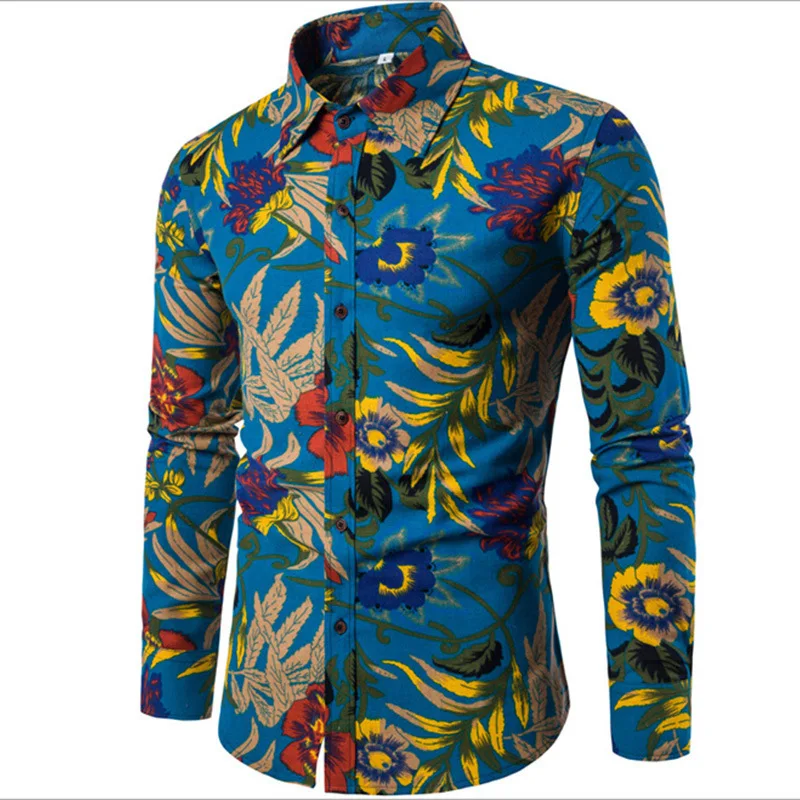 Мужская рубашка Blusas, одежда с открытым стежком, умная повседневная одежда с воротником-стойкой, обычные повседневные рубашки на пуговицах, рабочая одежда, большие размеры, с принтом