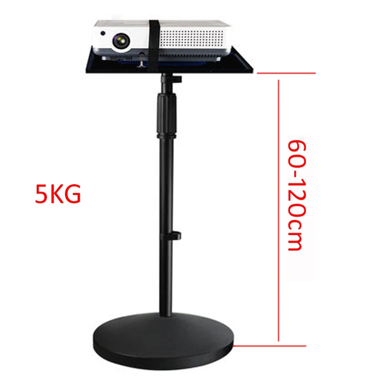 

T3-60120 20kg 5KG 600-1200MM height adjustable universal projector tripod stand laptop floor holder with tray 34*24cm big base