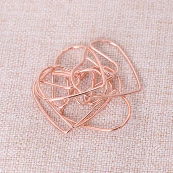 

10 Pcs Paper Clips Love Heart Cute Useful Bookmark Clips Small Clips Note Clips Marking Clips for School Office Home