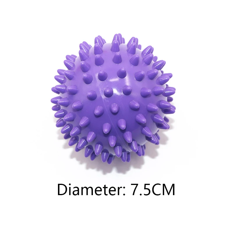 7,5/9 см 8 цветов ПВХ коврик для фитнеса шарики для массажа рук ПВХ подошвы Ежик сенсорный хват тренировочный мяч портативный шар для физиотерапии - Цвет: 7.5cm