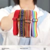 Soft and comfortable nylon Loop elastic buckle Apple watch band 38mm 42mm Series 6 SE 54321 For iWatch Strap Bohemia braid  44mm ► Photo 1/6