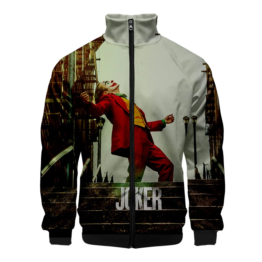 

Frdun Tommy Movie Joker 2019 Joaquin Phoenix Arthur Fleck print long-sleeve zipper stand-up Sweatshirt men/women casual clothes
