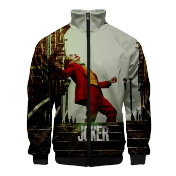 

Frdun Tommy Movie Joker 2019 Joaquin Phoenix Arthur Fleck print long-sleeve zipper stand-up Sweatshirt men/women casual clothes