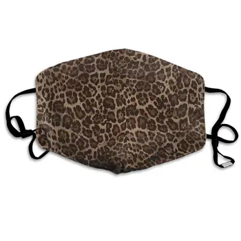 

Swono Mask Leopard,Vintage Animal Skin Leopard Pattern Polyester Anti Dust Face Mask-Washable and Reusable Mask for Cycling