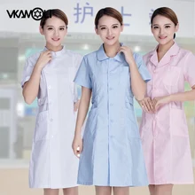 Vkamoli новая весенняя и летняя Дамская медицинская Халат медицинский лабораторный халат доктор тонкая разноцветная форма медсестры, медицинская одежда